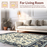 Abstract Floral Geometric in Beige and Navy(Ivory)