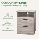ODIKA Everyday Side Table with Fast Charging Station - ODIKA