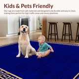 Elegant Gold Greek Key Motif(Blue)