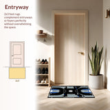 Contemporary Black Gray Lattice Design(Black)