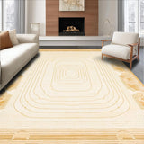 Modern Minimalist Area with Borders and Lines(Beige)