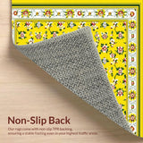 Bright Yellow Vintage Blooms(Yellow)