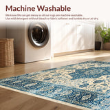 Mediterranean Charm Area with Antiqued Medallion Design(Beige)