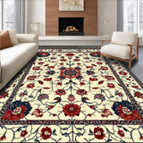 Non Slip Beige Runner Floral Kitchen Area Long Hallway(Beige)