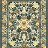 Geometric Floral Area for Wooden Stairs(Beige)