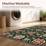 Deep Emerald Floral Elegance(Green)