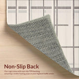Modern Grid Runner for Kitchen Non Skid Hallway(Beige)