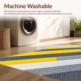 Modern Striped Yellow Grey Bathroom Quick Dry(Yellow)