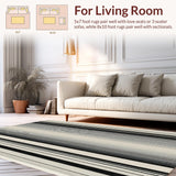 Abstract Wildlife Graphic Striped Elegant Contrast(Beige)