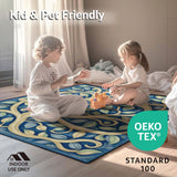 Rustic Heritage Interlocking Animal Inspired Motifs(Beige)