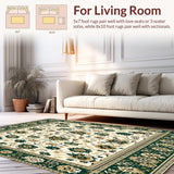 Floral with Beige and Green(White)