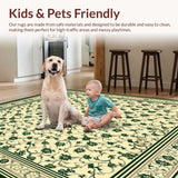 Artisan Trellis with Ornate Scrollwork and Contemporary Border(Beige)