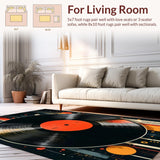Eclectic Round Musical Motif(Black)