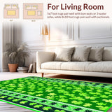 Modern Earthy Shamrock Aesthetic Mat(Green)