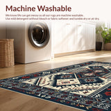 Sleek Retro Geometric Motif(Blue)