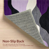 Abstract Purple Grey Swirl Motif(Purple)