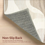 Artisan Weave Area Ivory & Beige Abstract Swirls Design(Beige)