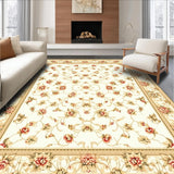 Subtle Beige Floral Accents(Beige)