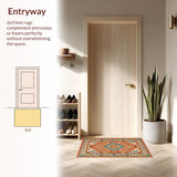 Rustic Orange Medallion Elegance(Orange)