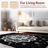 Artistic Monochrome Circular Design(Black)