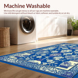 Luxurious Classic Symmetrical Floral Motif(Blue)
