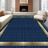 Vibrant Geometric Arrangement with Luxe Borders(Blue)