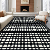 Modern Farmhouse Striped Area for Entryway Decor(Black)