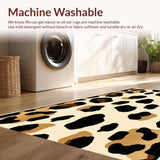 Modern Beige Leopard Print Plush(Brown)