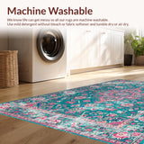 Artful Teal and Rose Symmetry(Blue)