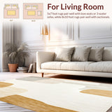 Modern Beige Bath Mat Absorbent Area(Beige)