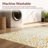 Contemporary Beige Animal Print Area with Geometric Cheetah Design(Ivory)