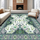 Stylish Abstract Area with Geometric Shapes and Floral Accents(Gray)