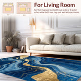 Trendy Marbleized Blue Tones(Blue)