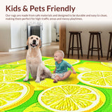 Bold Tropical Graphic Floor Accent(Yellow)