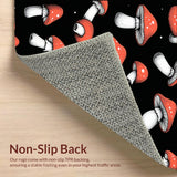 Elegant Black Memory Foam Office Floor Mat(Red)