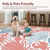 Modern Marine Inspired Patterned Accent(Red)