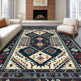 Sleek Retro Geometric Motif(Blue)