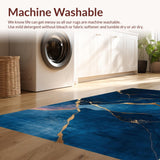 Artistic Gold Foil Geometric Print(Blue)