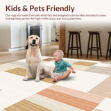 Modern Grid Area Self Adhesive Non Skid Absorbent Floor Duo(Beige)
