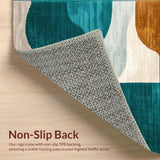 Modern Abstract Teal Pet Friendly(Beige)