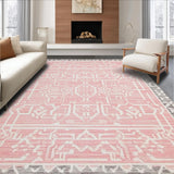 Contemporary Shaggy Patterned Delight(Pink)