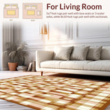Modern Geometric Checker With Contemporary Grid(Beige)