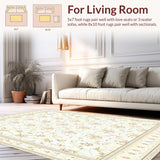 Ivory Cream Weave Elegant Neutral Tones with Floral Accents(Beige)