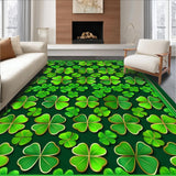 Festive Emerald Green Floral Motif(Green)