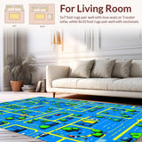 Brightly Colored Learning Landscape(Blue)