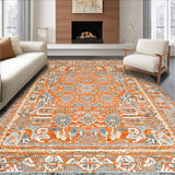 Modern Southwestern Area Paisley & Geometric Design(Orange)