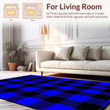 Artful Abstract Blue Tartan Style(Blue)