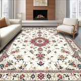 Timeless Oriental Area Classic Beige Floral Medallion(Beige)
