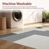 Modern Rustic Shag with Geometric Elements(Black)