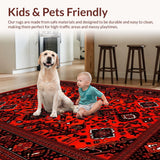 Sophisticated Retro Circular Design Flair(Red)